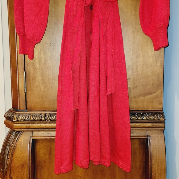 🍀❤️NWT-Eliza J-Red Sweater Knit Button Front Flared Dress-XL-Nordstrom - Picture 7 of 7